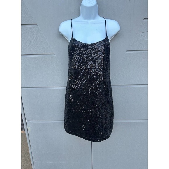 Dress The Population Cosmopolitan Kimberly Sleeveless Sequin Shift Dress Size S - Picture 2 of 11